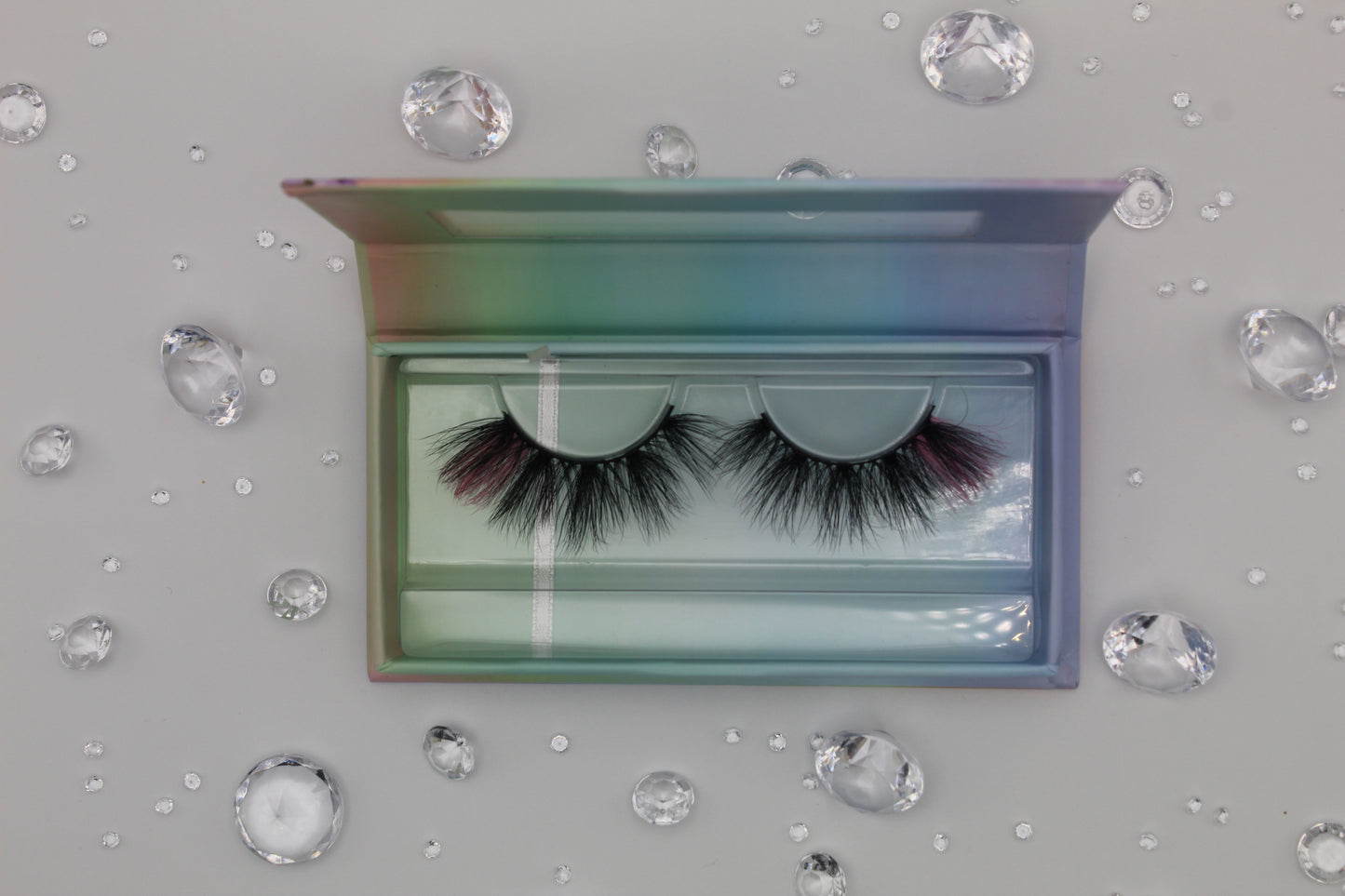 On Wednesdays - Pink and Black 20mm Strip Lashes