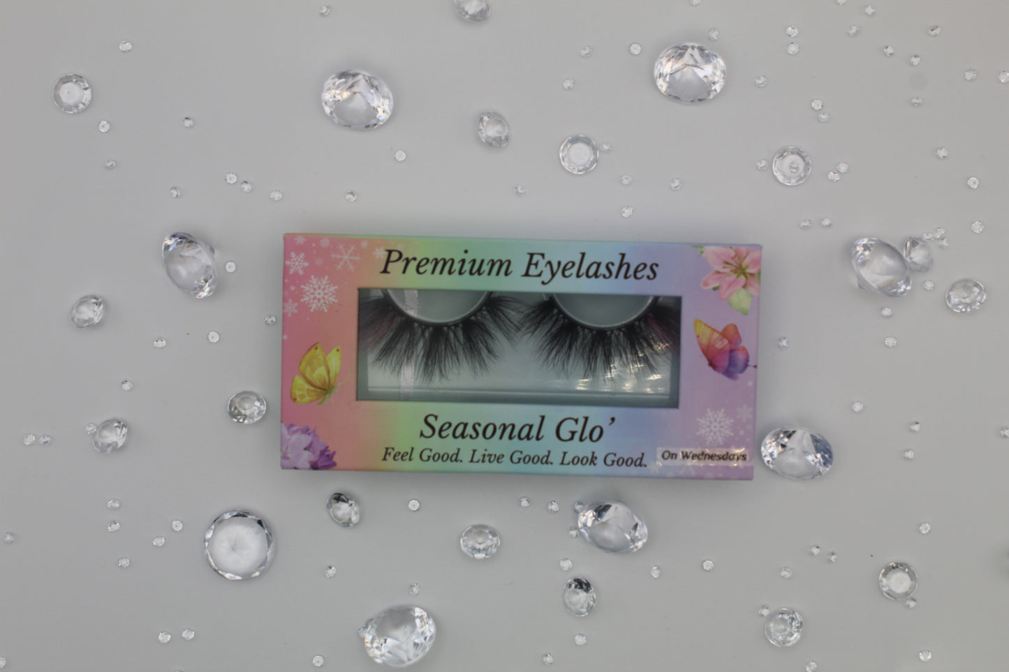 On Wednesdays - Pink and Black 20mm Strip Lashes