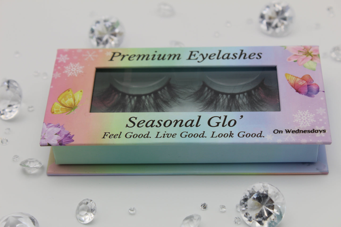 On Wednesdays - Pink and Black 20mm Strip Lashes