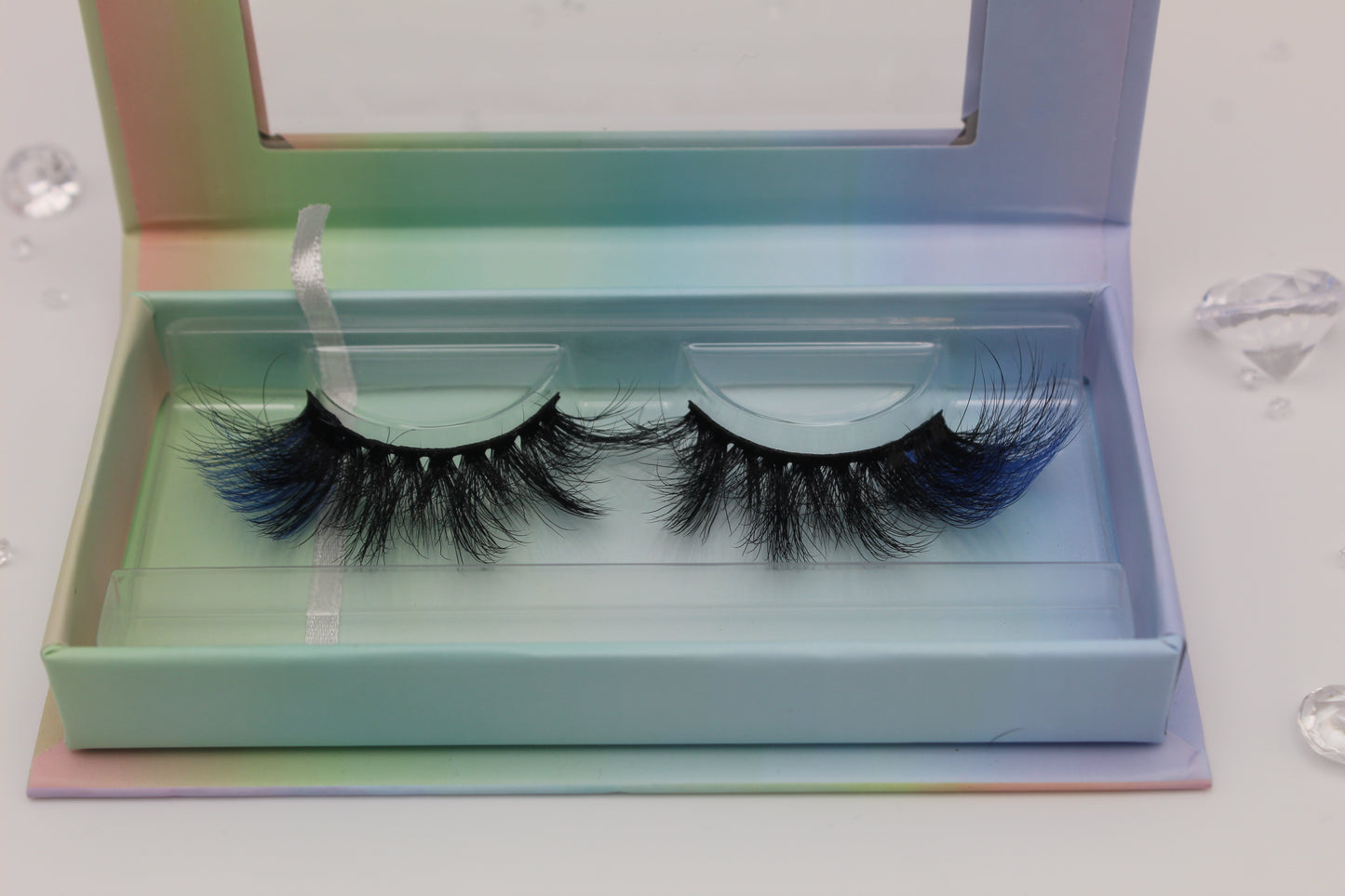 Midnight Whisper - Black and Blue 20mm Strip Lashes