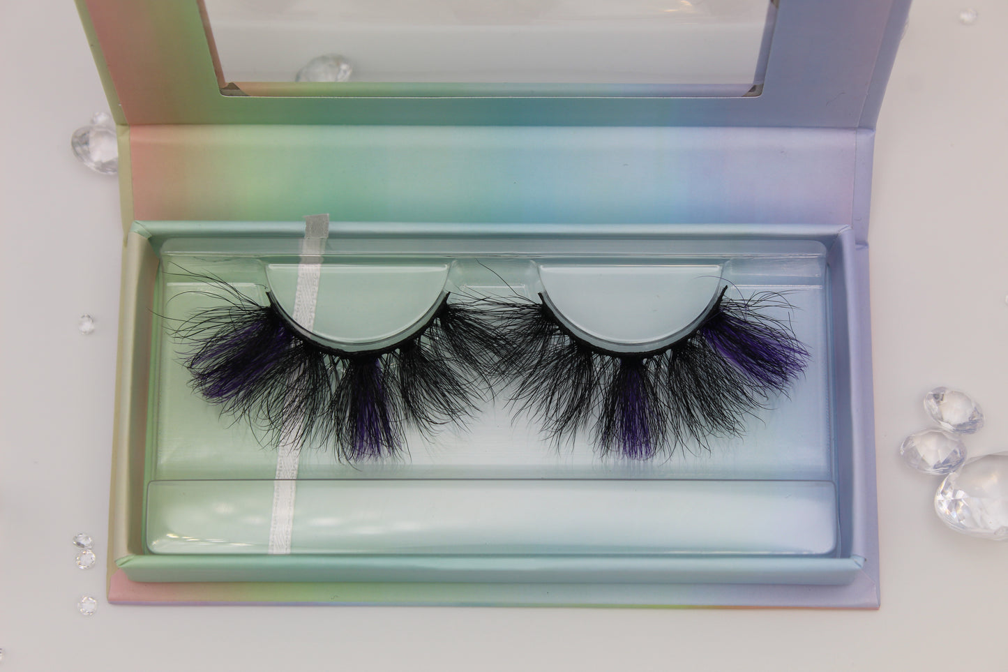 Purple Rain - Purple and Black 25mm Strip Lashes