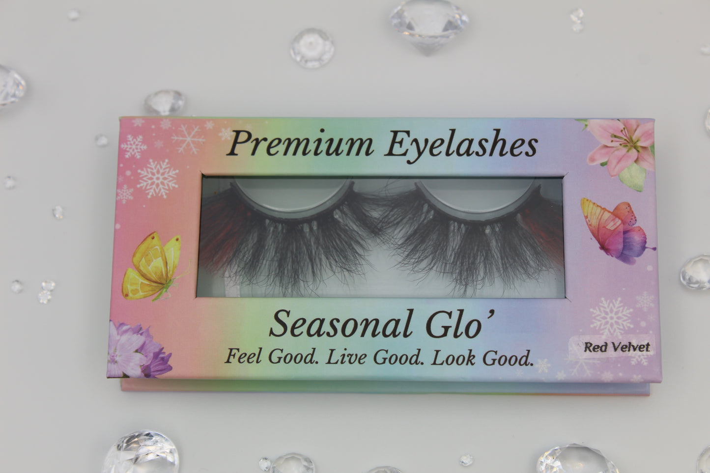Red Velvet - Red and Black 20mm Strip Lashes