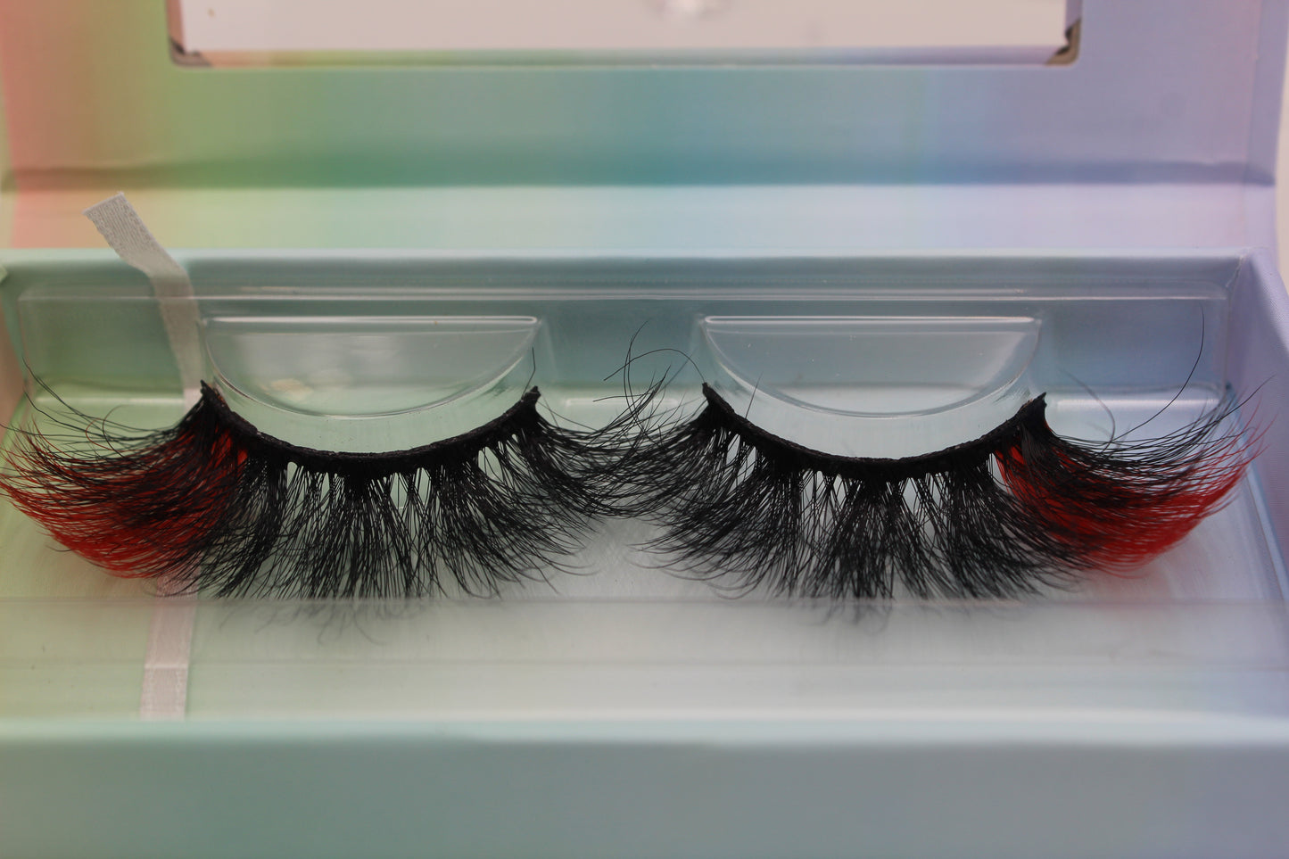 Red Velvet - Red and Black 20mm Strip Lashes