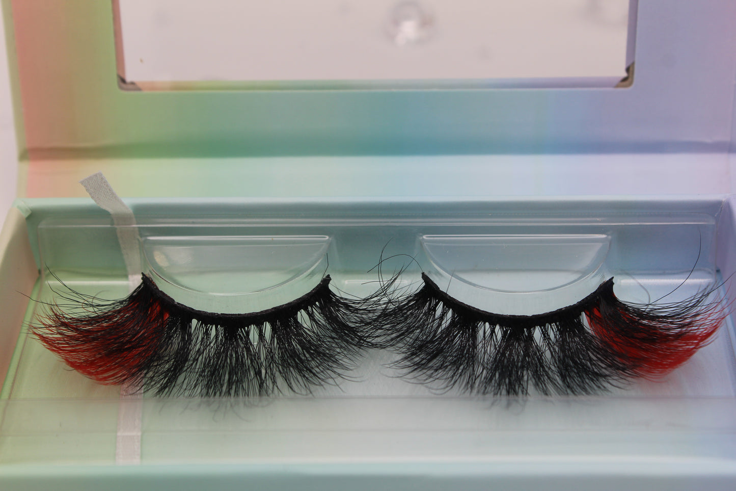 Red Velvet - Red and Black 20mm Strip Lashes