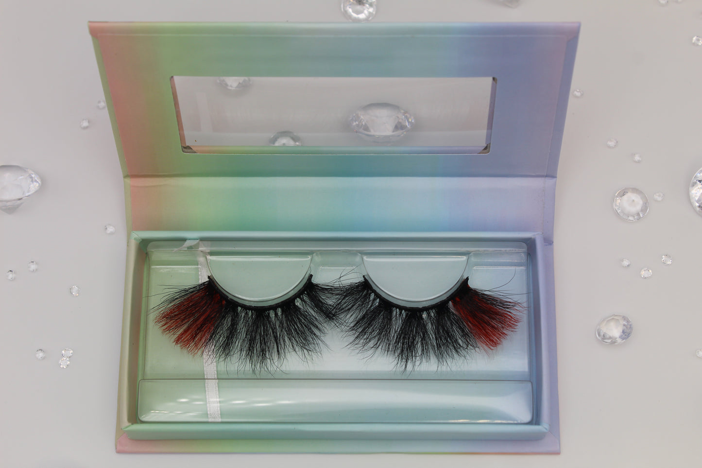 Red Velvet - Red and Black 20mm Strip Lashes