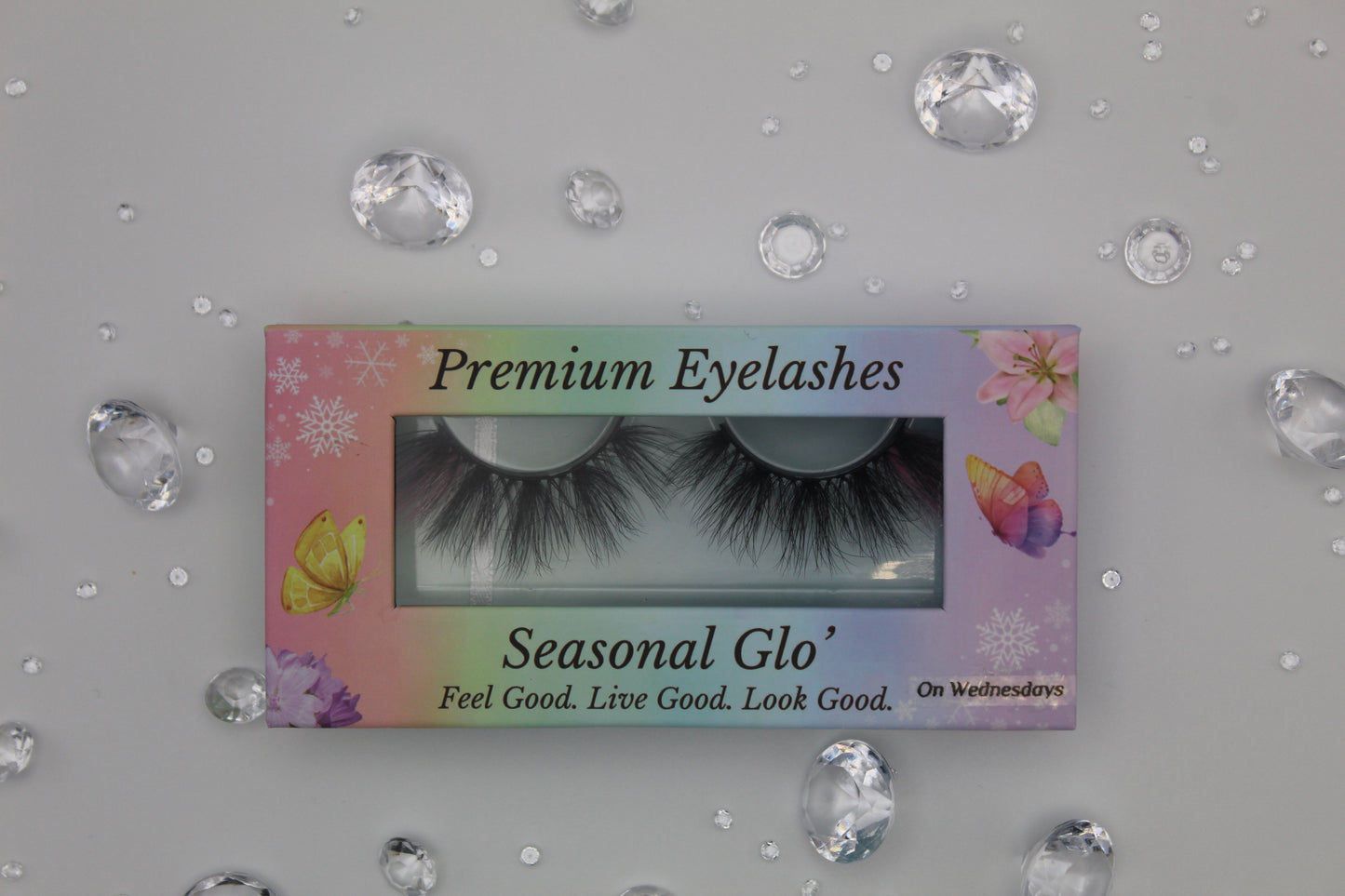 On Wednesdays - Pink and Black 20mm Strip Lashes