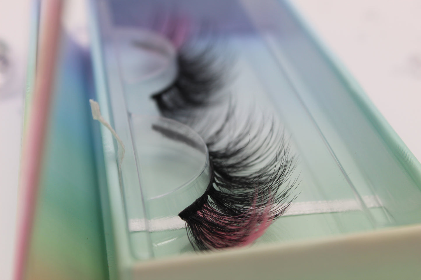 On Wednesdays - Pink and Black 20mm Strip Lashes